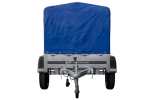 Anhänger 150 KIPP 150×106 cm [mit blauer Hochplane, Hochspriegel und Stützrad]-Neu – Bild 9