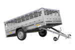 Anhänger 264×150 UNITRAILER GARDEN 265 KIPP mit Gitterwänden, H-0-Rahmen und grauer Plane-Neu