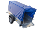 Anhänger Garden Trailer 200 KIPP 200×106 cm 750 kg [mit Hochspriegel, blauer Hochplane und Stützrad]-Neu – Bild 14