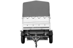 Autotransportanhänger 200×125 UNITRAILER GARDEN 201 KIPP mit BIS-Seitenwänden, H-800-Rahmen und grauer Plane-Neu – Bild 13