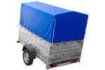 Einachsanhänger 200×125 UNITRAILER GARDEN 201 KIPP mit BIS-Seitenwänden, H-800-Rahmen und blauer Plane-Neu – Bild 12