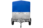 Einachsanhänger 200×125 UNITRAILER GARDEN 201 KIPP mit BIS-Seitenwänden, H-800-Rahmen und blauer Plane-Neu – Bild 9