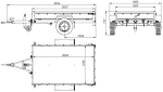 Einachsanhänger 200×125 UNITRAILER GARDEN 201 KIPP mit BIS-Seitenwänden, H-800-Rahmen und blauer Plane-Neu – Bild 2