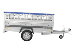 Einachsanhänger 230×125 UNITRAILER FORCE 230 KIPP mit Gitterseitenwänden, H-0-Rahmen und blauer Plane-Neu – Bild 10