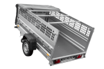 Einachsanhänger 230×125 UNITRAILER FORCE 230 KIPP mit Gitterwänden, H-0-Rahmen und grauer Plane-Neu – Bild 10