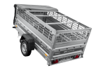 Einachsanhänger 230×125 UNITRAILER FORCE 230 KIPP mit Gitterwänden, H-0-Rahmen und grauer Plane-Neu – Bild 6