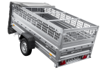 Einachsanhänger 264×125 UNITRAILER FORCE 264 KIPP mit Gitterwänden, H-0-Rahmen und grauer Plane-Neu – Bild 4