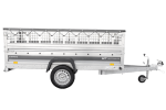 Einachsanhänger 264×125 UNITRAILER FORCE 264 KIPP mit Gitterwänden, H-0-Rahmen und grauer Plane-Neu – Bild 7