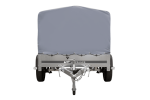 Einachsanhänger auf Blattfedern 200×125 UNITRAILER GARDEN 201/R KIPP mit H-800-Rahmen und grauer Plane-Neu – Bild 9