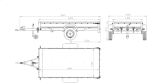 Einachsiger Anhänger auf Blattfedern 264×125 UNITRAILER GARDEN 264/R KIPP mit Gitterseitenwänden, H-0-Rahmen und blauer Plane-Neu – Bild 2