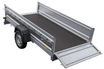Einachsiger Anhänger mit Blattfedern 264×125 UNITRAILER FORCE 264/R KIPP mit H-1100 Spriegel und blauer Plane-Neu – Bild 13