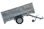 Faltbarer Anhänger GARDEN TRAILER 230 KIPP mit zusätzlichen Bordwänden, Stützrad und Flachplane-Neu – Bild 4
