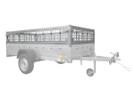 Autotransportanhänger auf Blattfedern 264×150 UNITRAILER GARDEN 265/R KIPP mit Gitterwänden, H-800 Rahmen und blauer Plane-Neu – Bild 8