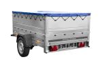 Leichtanhänger auf Blattfedern 200×125 UNITRAILER GARDEN 201/R KIPP mit BIS-Seiten, H-0-Rahmen und blauer Plane-Neu – Bild 11