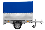 Leichtanhänger auf Blattfedern 200×125 UNITRAILER GARDEN 201/R KIPP mit BIS-Seiten, H-800-Rahmen und blauer Plane-Neu – Bild 4