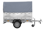 Leichtanhänger auf Blattfedern 200×125 UNITRAILER GARDEN 201/R KIPP mit BIS-Seiten, H-800-Rahmen und grauer Plane-Neu – Bild 7