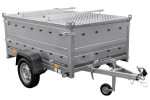 Leichtanhänger auf Federn 200×125 UNITRAILER GARDEN 201/R KIPP mit BIS-Seiten und Aluminiumabdeckung-Neu – Bild 8