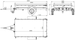 Leichter Anhänger auf Blattfedern 230×125 UNITRAILER GARDEN 230/R KIPP mit Gitterwänden, H-0-Rahmen und blauer Plane-Neu – Bild 2