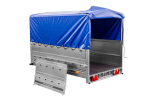 PKW-Anhänger 230×125 UNITRAILER GARDEN 230 FD mit BIS-Bordwänden, H-800-Gestell und blauer Plane-Neu – Bild 10