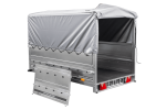 PKW-Anhänger 230×125 UNITRAILER GARDEN 230 FD mit BIS-Seiten, H-800-Gestell und grauer Plane-Neu – Bild 9
