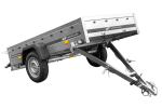Pkw Transport Anhänger 230×125 Garden Trailer 230 KIPP mit Laubgitteraufsatz, blauer Flachplane, Planenträgern und Stützrad-Neu – Bild 15