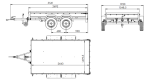 Zweiachsanhänger 264×150 UNITRAILER GARDEN 265/2 KIPP mit Rahmen H-1100 und blauer Plane-Neu – Bild 2